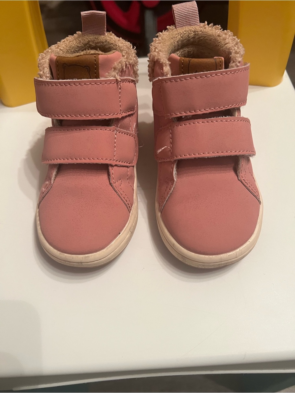 H&M Pink Fleece-Lined High-Top Sneakers 5.5c